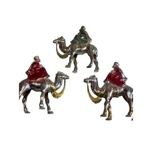 Vintage Three Wise Men On Camels Figurine Plastic Ornaments Set Of 3‎ Bradford ?